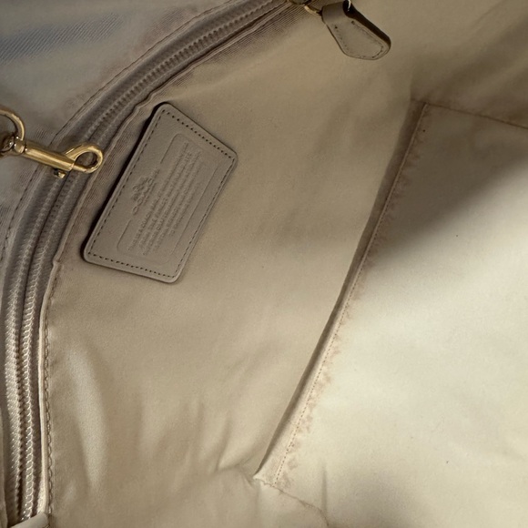 Coach cream gold studded tote! - Picture 9 of 10